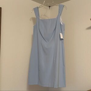 Elegant Blue Sleeveless Dress